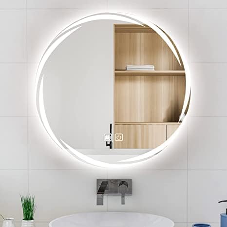 Luxart Ceramic – 24x24 LED Mirror Home Mirror Wall Mirror with Touch Senso For Bathroom
